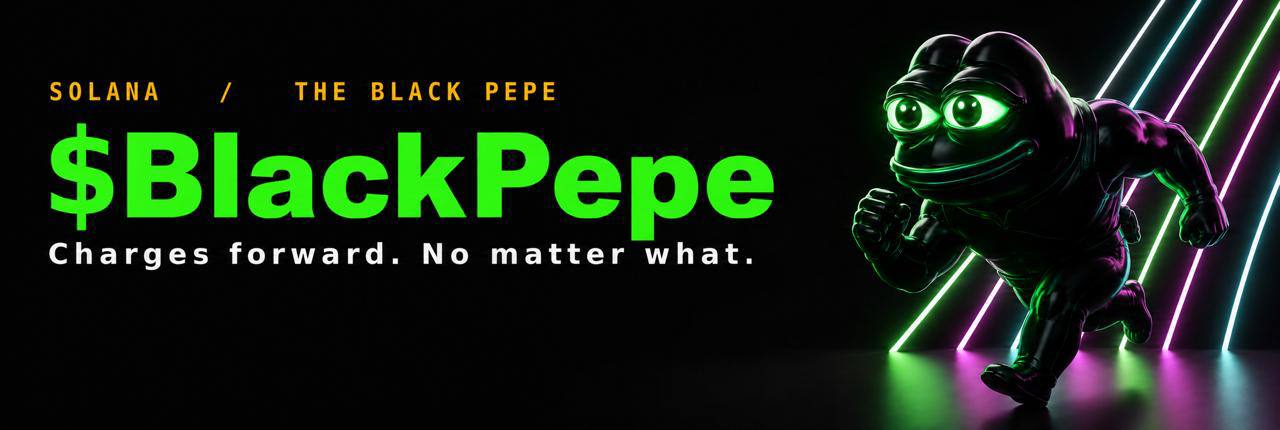 The Black Pepe charging through neon lights